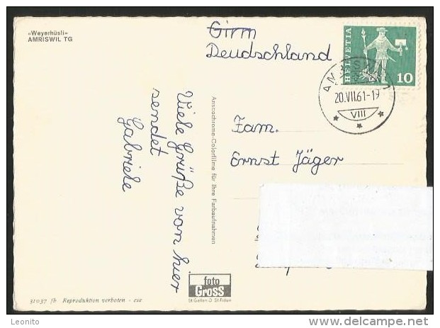 AMRISWIL TG Weyerhüsli 1961 - Amriswil