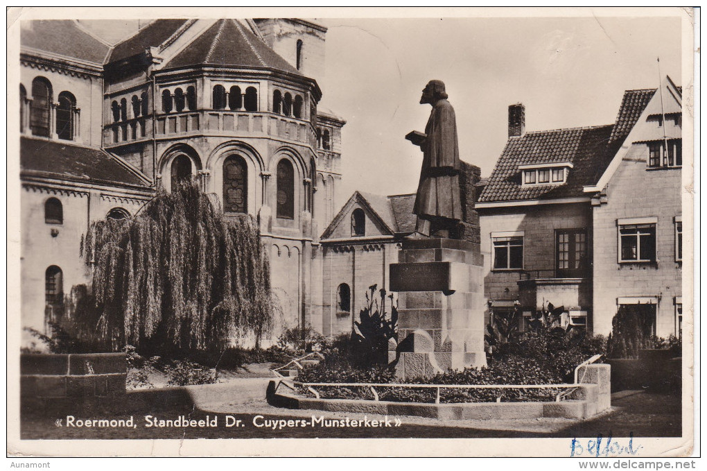 Holanda--Roermond--1955--Standbeeld Dr. Cuypers-Munsterker--Cachet--Belfort-am Castres, Francia - Roermond