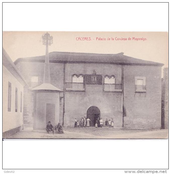 CCRTP4065-LFTD10148.Tarjeta Postal DE CACERES.Edificios,casas.personas.PALACIO DE LA CONDESA DE MAYORALGO ,Caceres - Cáceres
