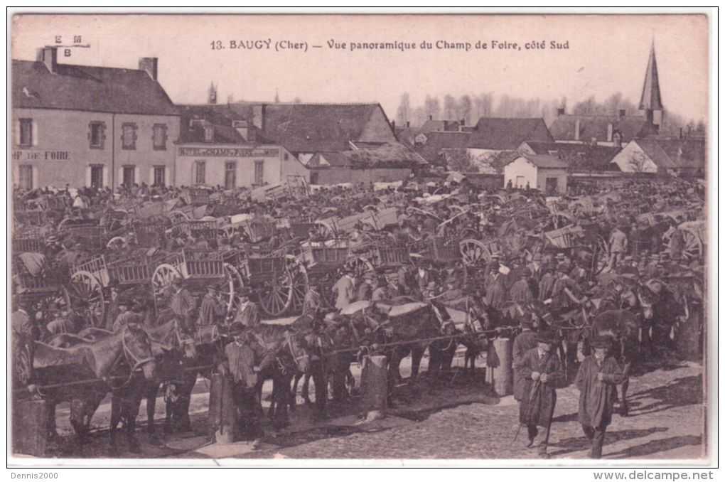 13 - BAUGY - Vue Panoramique Du Champ De Foire, Coté Sud - Ed. E M / B - Baugy