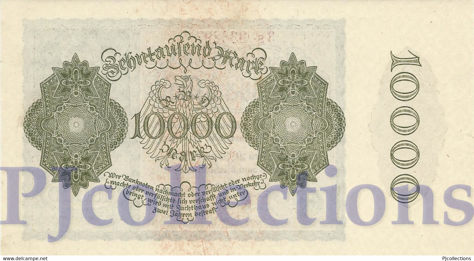 GERMANY 10.000 MARK 1922 PICK 72 AU+ - Reichsschuldenverwaltung