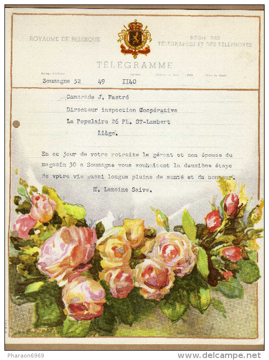 Télégramme Fleurs Roses - Telegramme