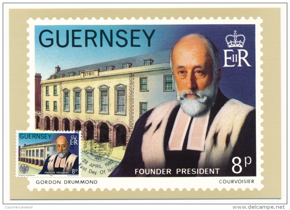 GUERNESEY - 6 Cartes Maximum - Emission Du 28 Avril 1982 - Histoire, Entomologie Etc... + 6 Cartes Premier Jour - Guernsey