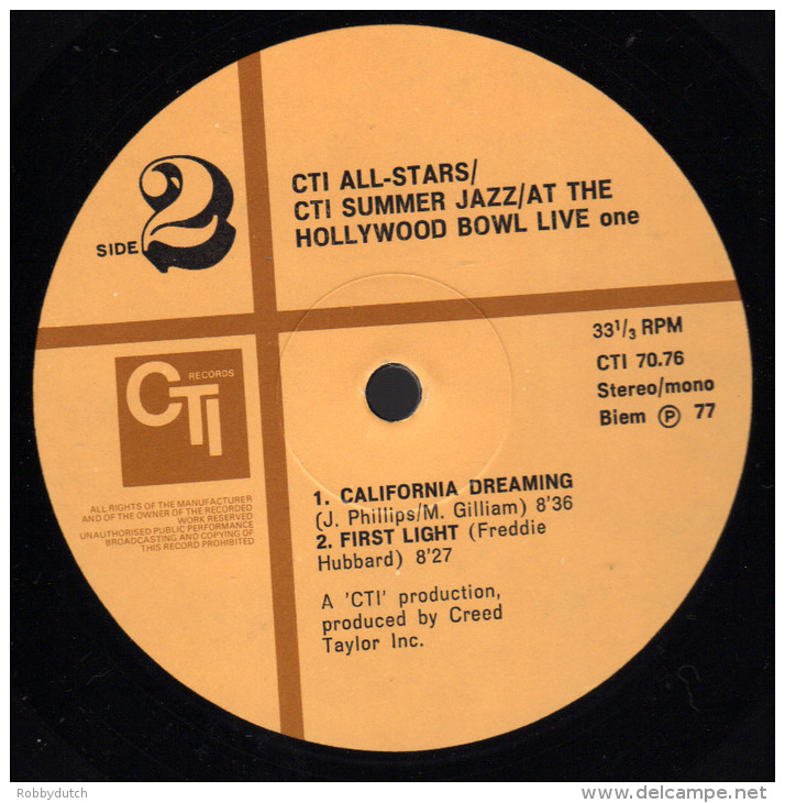 * LP *  CTI SUMMER JAZZ At The HOLLYWOOD BOWL - CTI ALL STARS (USA 1977 EX!!!) - Jazz