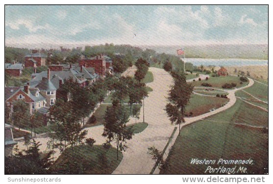 Western Promenade Portland Maine 1908 - Portland
