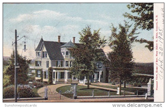 Pleasant View Home Of Rev Mary Baker Eddy Concord New Hampshire 1905 - Concord