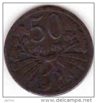 Tchécoslovaquie- Tschechoslowakei. 50 Halierov 1922, KM 2, Copper-Nickel - Tchécoslovaquie