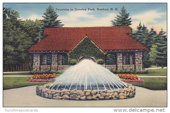 Fountain In Greeley Park Nashua New Hampshire - Nashua