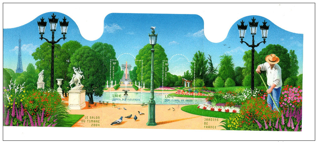 N°70 De 2004 -APC - 3.80 &euro; -Jardins De France - Jardins Des Tuilerues Et Parc  Flloréal De Parisd - Neufs