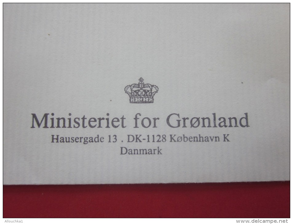 Lettre Ministére Groenland,Groënland,prononcé /en Groenlandais Kalaallit Nunaat,Archipel Danois Danmark - Danemark (Antilles)