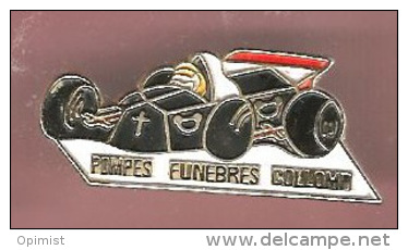 43621-pin's -F1..rallye Automobile.Pompes Funèbres Collomb. Le Teil - F1