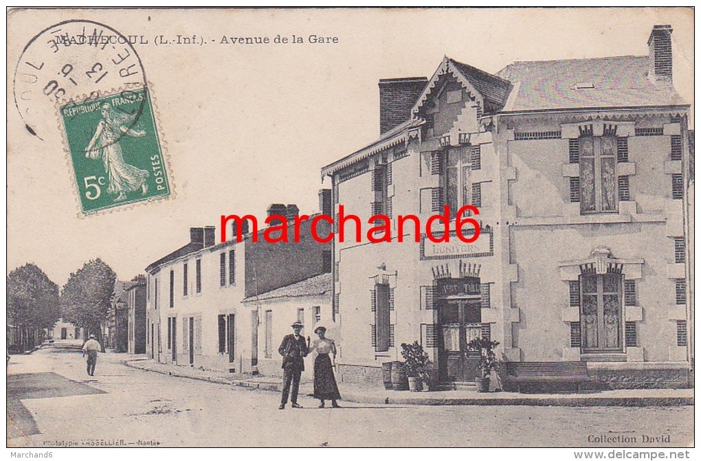 Loire Atlantique Machecoul Avenue De La Gare Café L Univers Proprietaire Tailly éditeur Vassellier Coll David - Machecoul