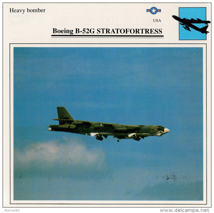 BOEING B-52G  STRATOFORTRESS        (NUOVO CON DESCRIZIONE E SCHEDA TECNICA)  2 SCAN - 1946-....: Era Moderna