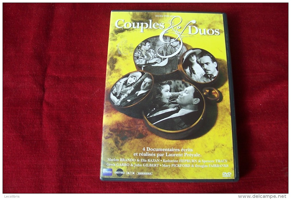 COUPLES & DUO  4 DOCUMENTAIRES  ° MARLON BRANDO + KATHARINE HEPBURN + PENCER TRACY + GRETA GARBO + DOUGLAS FAIRBANKS  + - Documentaires