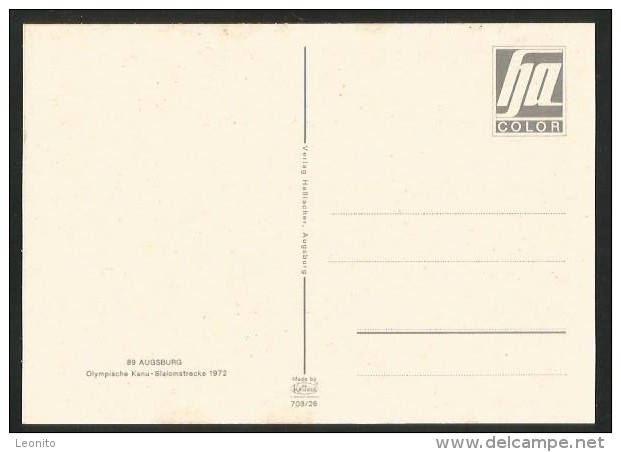 AUGSBURG Olympische KANU-SLALOMSTRECKE 1972 - Aviron