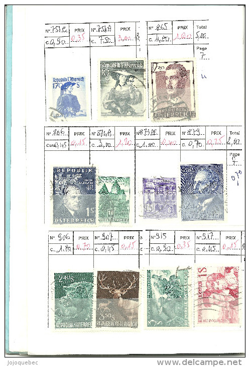 L'Autriche Oblitérérs, Carnet à Choix Pour 19,99 Euros, L'ensemble USED, WHOLE BOOKLET FOR 19,99 - Collections