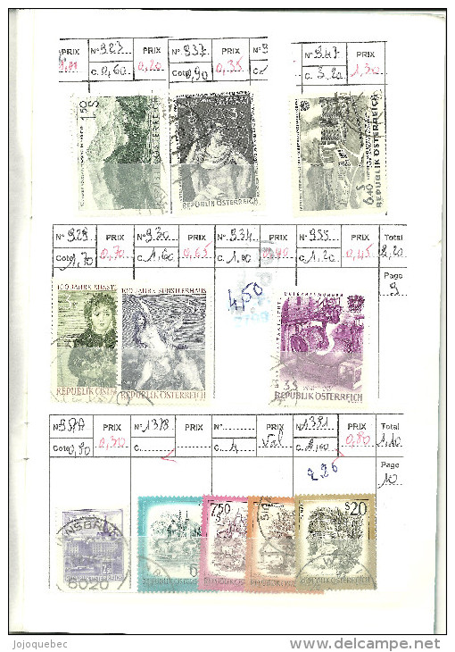 L'Autriche Oblitérérs, Carnet à Choix Pour 19,99 Euros, L'ensemble USED, WHOLE BOOKLET FOR 19,99 - Collections