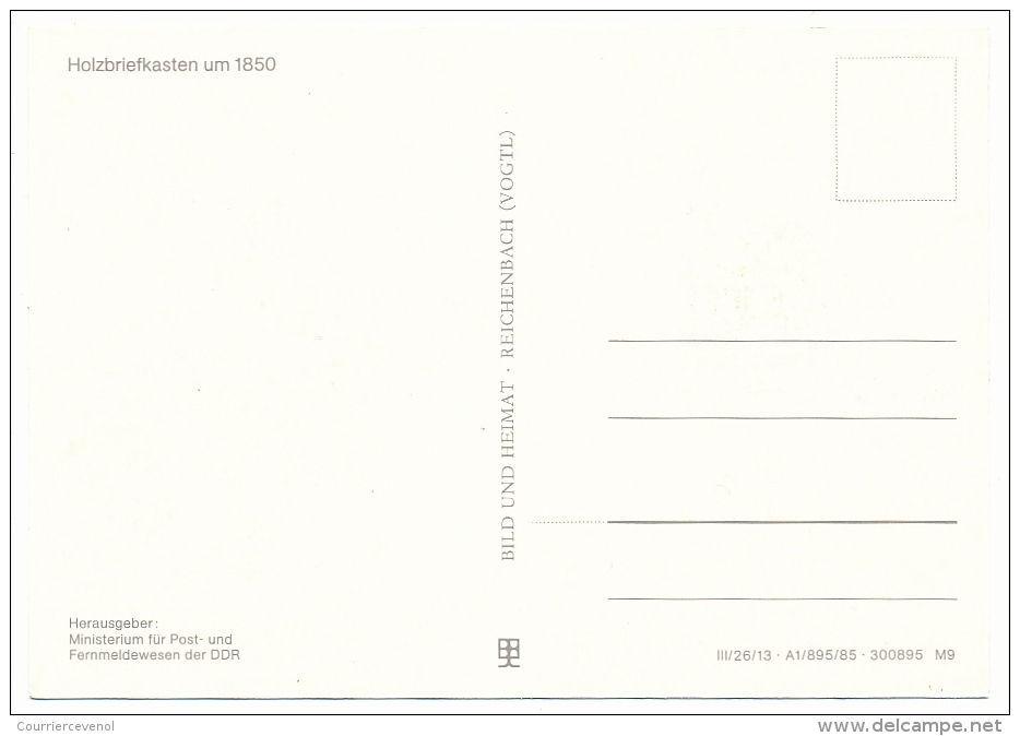 ALLEMAGNE DDR - 4 CARTES MAXIMUM => Boites Aux Lettres Anciennes - 1985 - Poste