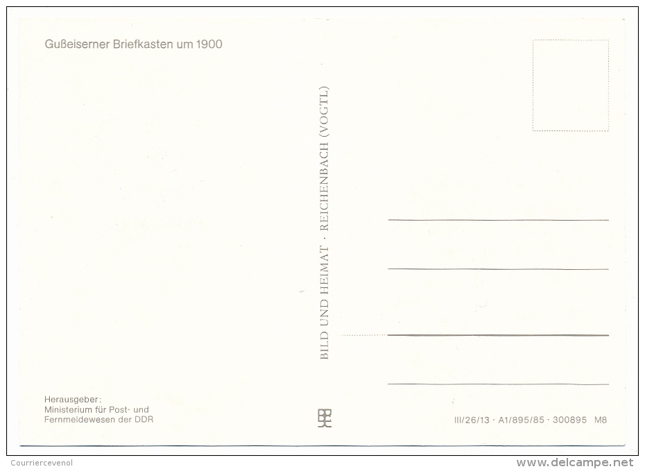 ALLEMAGNE DDR - 4 CARTES MAXIMUM => Boites aux Lettres anciennes - 1985