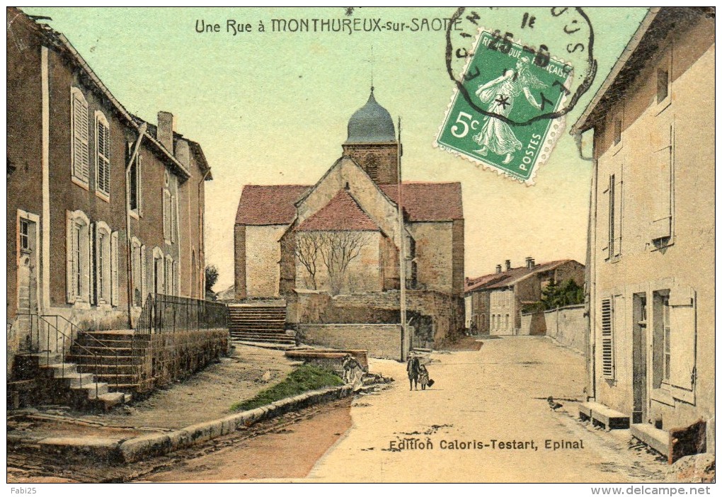 Monthureux Sur Saone  UNE RUE CARTE COLORISEE - Monthureux Sur Saone