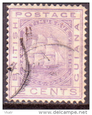 British Guiana 1876 SG #131 12c VF Used Wmk Crown CC - Guyana Britannica (...-1966)
