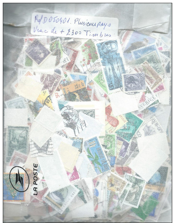 Réf D050401, Vrac De Plus De 2300 Timbres à Trier, Plusieurs Pays - Lots & Kiloware (mixtures) - Min. 1000 Stamps