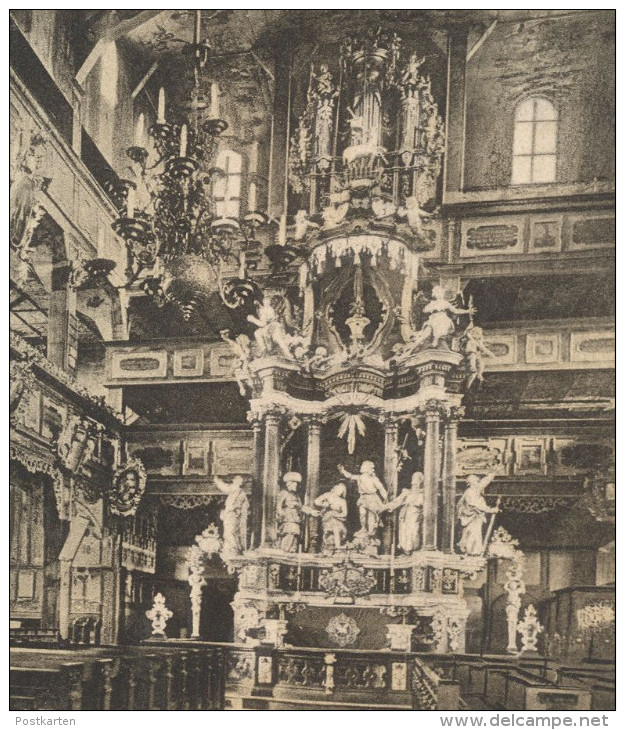 ALTE POSTKARTE SCHWEIDNITZ INNERE DER FRIEDENSKIRCHE 1925 Swidnica Schlesien Ceska Repulika Czech Republic Tschechien - Schlesien