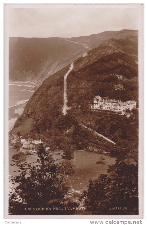 ROYAUME UNI,ANGLETERRE,england,DE VON,COUNTISBURY HILL,LINMOUTH,exmoor,hote L Tors ,rare - Lynmouth & Lynton