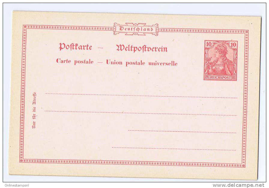 Germany, Reichpost  Postcarte 10 Pf  Unused - Andere & Zonder Classificatie