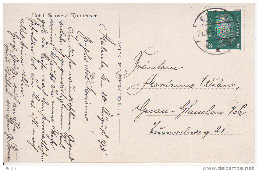 AK Holsteinische Schweiz - Krumensee / Krummensee - 1931 (13509) - Eutin