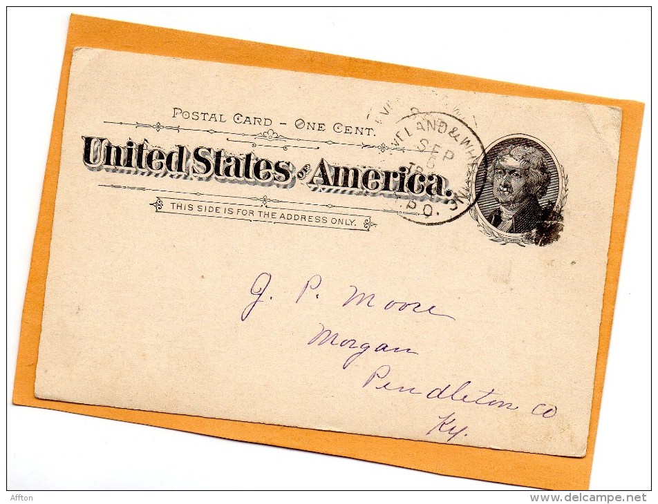 United States 1894 Card Mailed - ...-1900