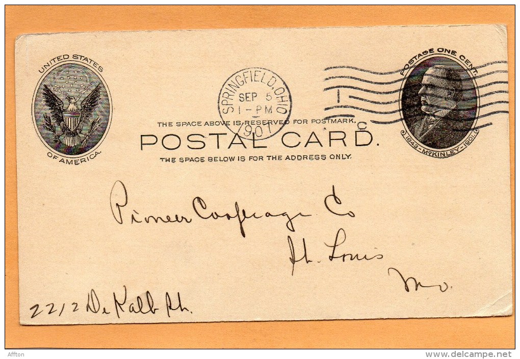 United States 1907 Card Mailed - 1901-20