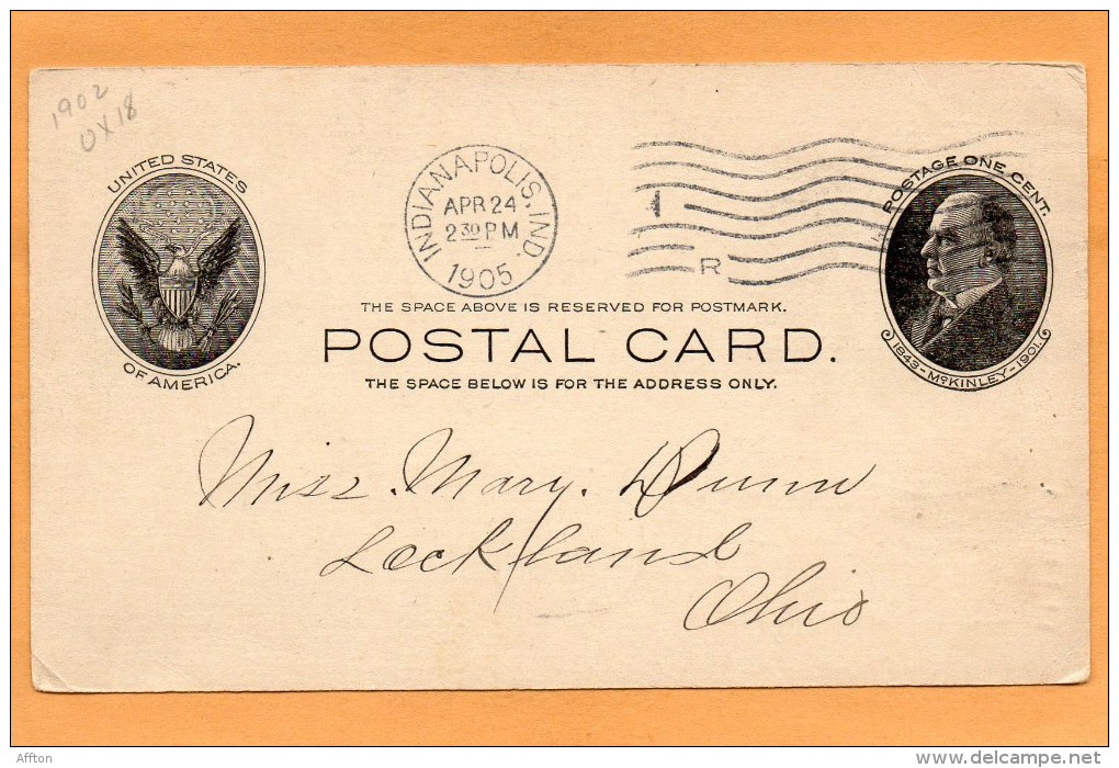 United States 1905 Card Mailed - 1901-20