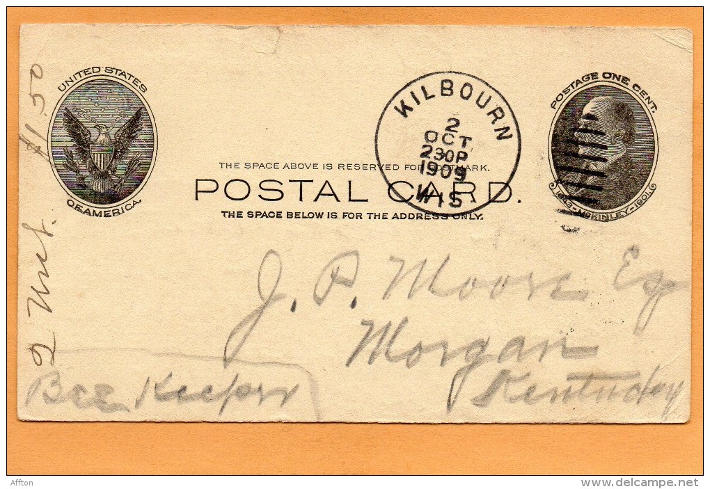 United States 1909 Card Mailed - 1901-20