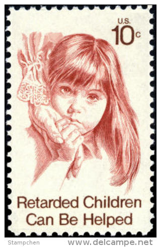 1974 USA Retarded Children Stamp Sc#1549 Disabled Kid Hand - Handicaps