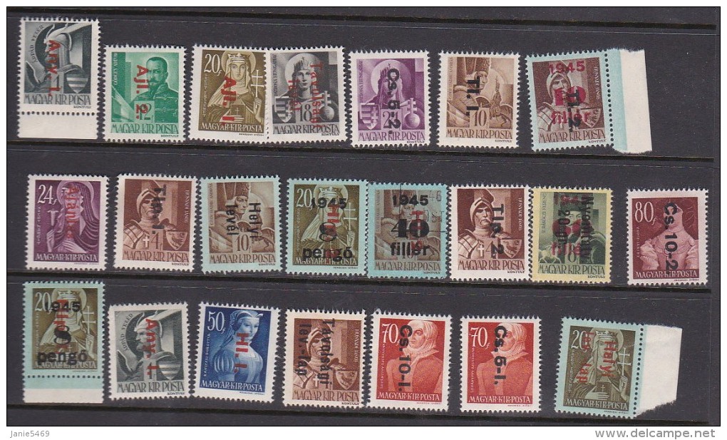Hungary 1946 Overprinted MNH - Unused Stamps