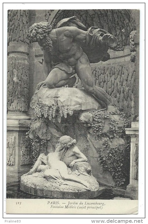 CPA - PARIS, JARDIN DU LUXEMBOURG, FONTAINE MEDICIS - 75 - - Statues