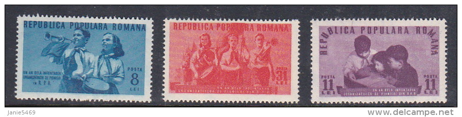 Romania 1950 Young Pioneers 1st Anniversary MNH - Unused Stamps