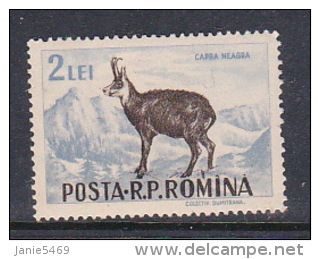 Romania 1956 Animals, 2L Chamois, Mint Hinged - Unused Stamps