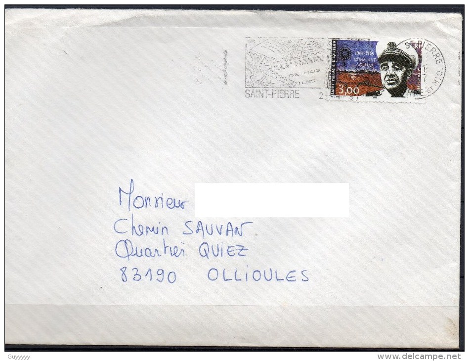 Saint Pierre Et Miquelon - 1997 - Lettre - Yvert N° 641 - Lettres & Documents