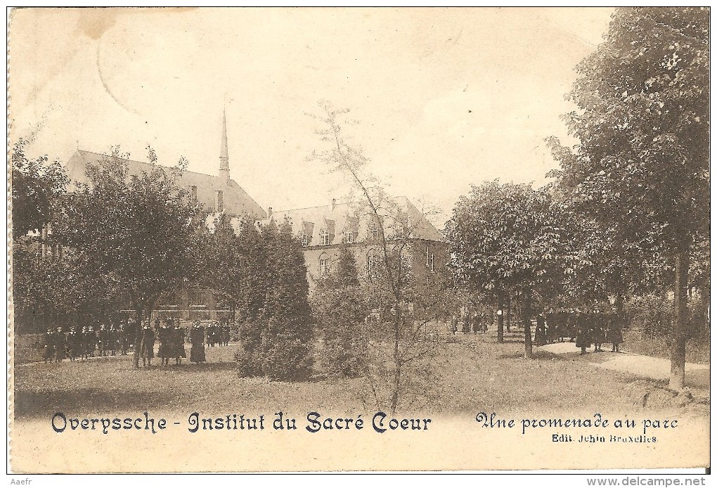 CPA Belgique - OVERIJSE - Pensionaat -  Institut Du Sacré-Coeur  - Promenade Au Parc - "1900" - Overijse