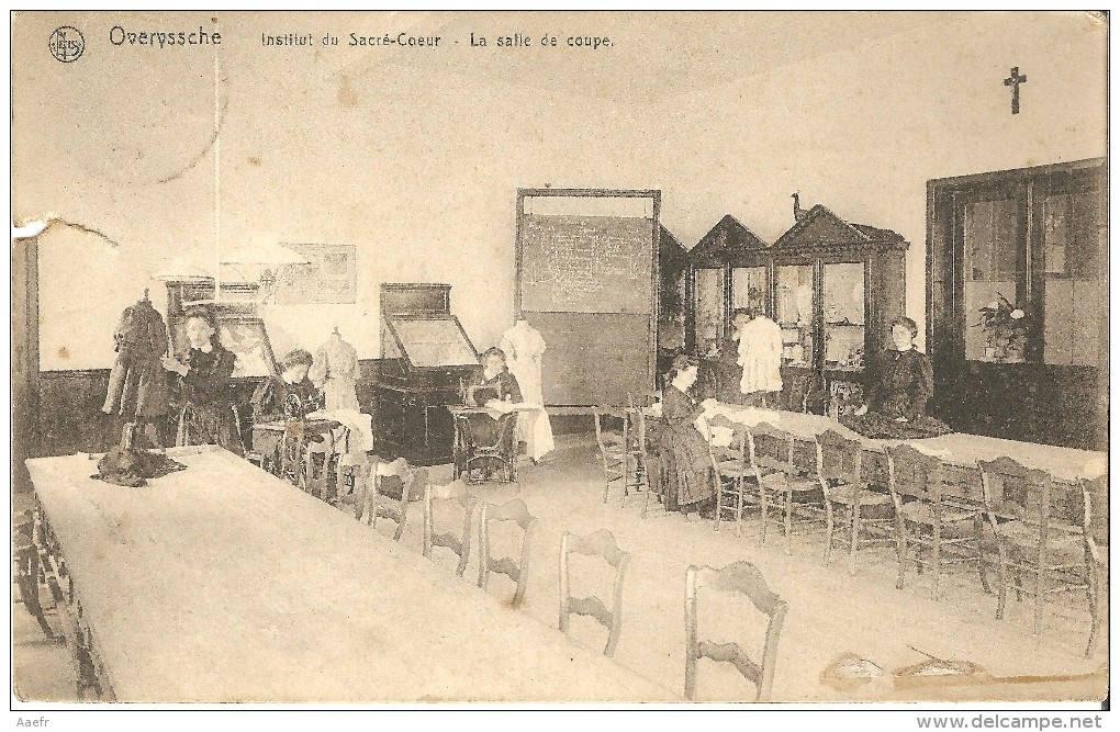 CPA Belgique - OVERIJSE - Pensionaat -  Institut Du Sacré-Coeur - La Salle De Couture - 1910 - Overijse