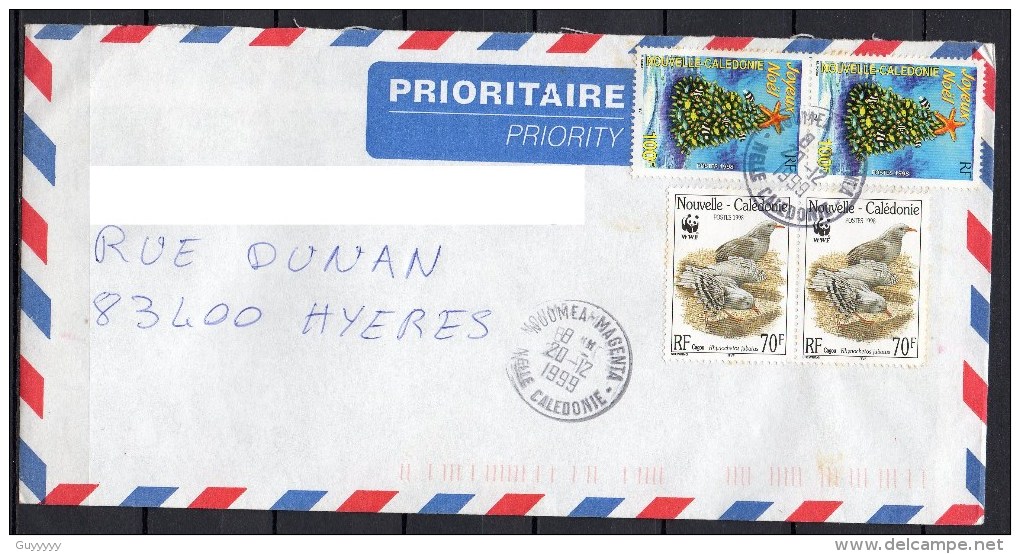 Nouvelle-Calédonie - 1999 - Lettre - Yvert N° 779 X 2 + 771 X 2 - Cartas & Documentos