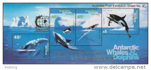Australian Antartic Territory. 1995, Whales, Sheet. 4v. Michel. 1/I. MNH 20854 - Nuevos