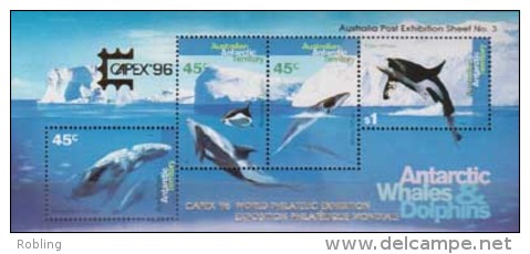 Antarctica - Australian Antarctic Territory. 1995, Whales, Sheet. 4v. Michel. 1/II. MNH 20855 - Nuevos