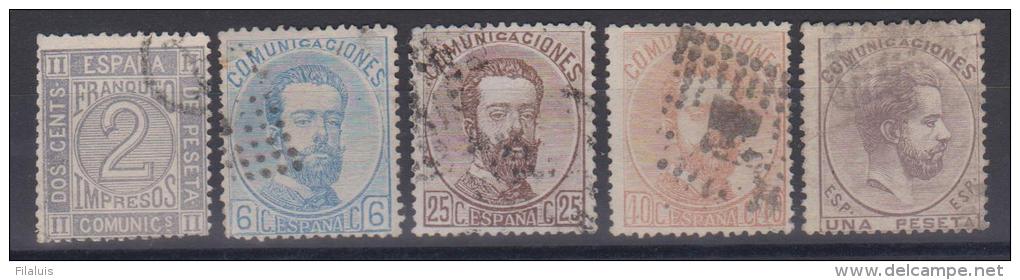 02012 Espa&ntilde;a Edifil 116/119/124/125/127 O Catalogo 198,- &euro; - Gebruikt