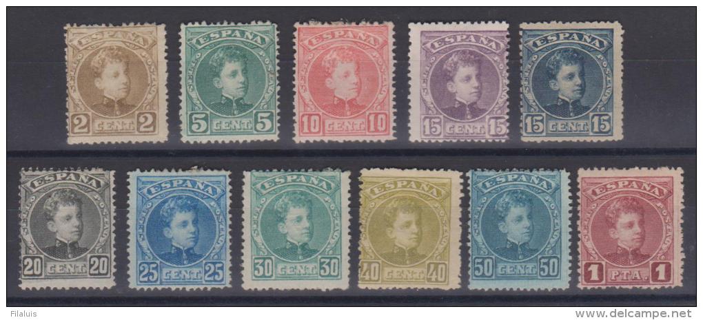 02031 España Edifil 241 - 244 / 246 - 250 / 252 - 253 * Catalogo  480,-€   - OCASION - - Nuevos