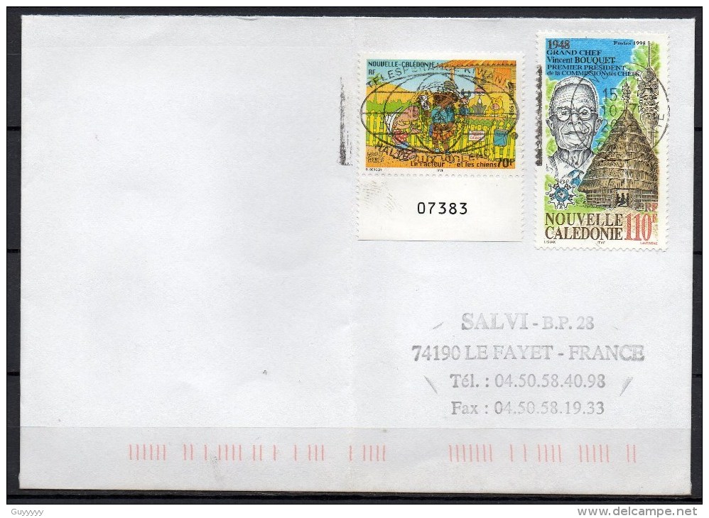 Nouvelle-Calédonie - 2000 - Lettre - Yvert N° 761 + 762 - Storia Postale