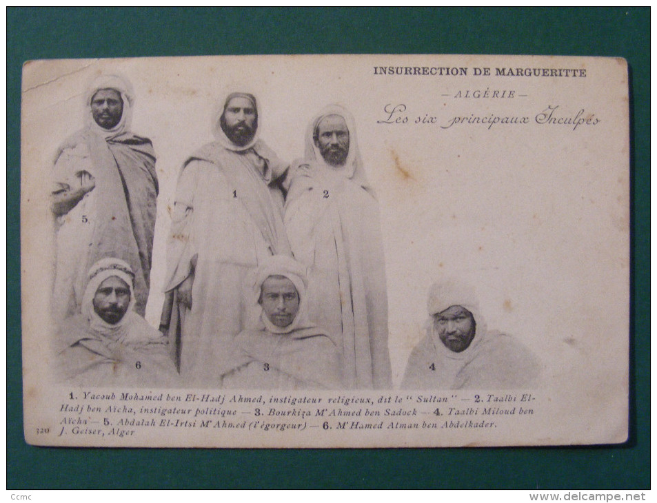 CPA Algérie - Insurrection De Margueritte (Aïn Torki) 1901 - Les 6 Principaux Inculpés - Mannen