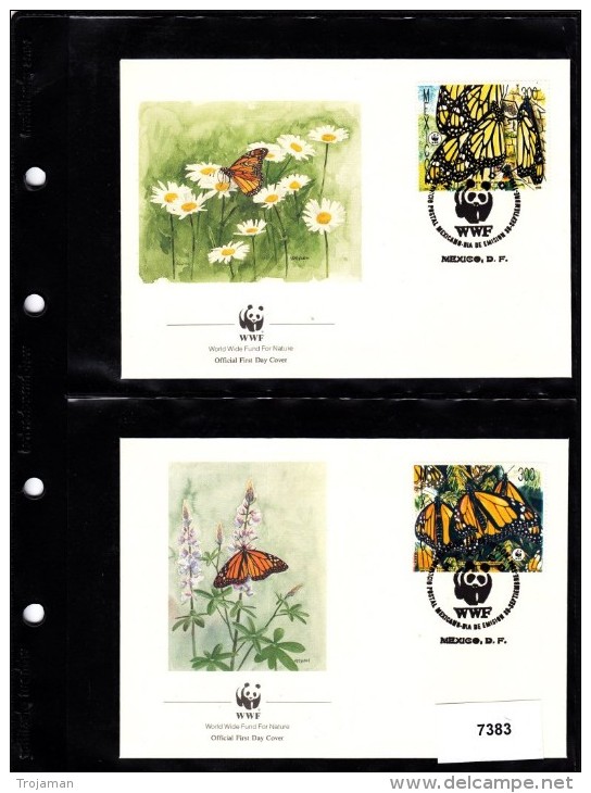 MEXICO MONARH BUTTERFLIES WWF FDC - Vlinders